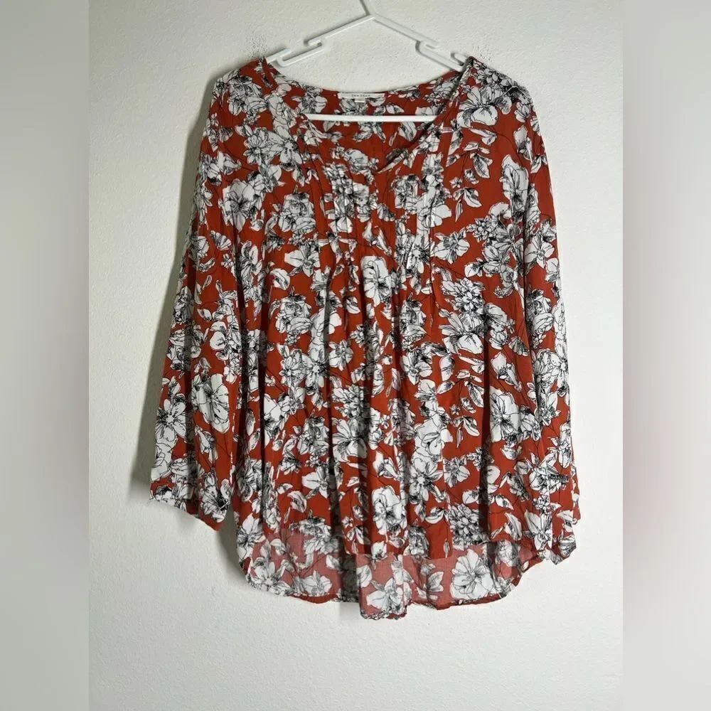Fun 2 Fun Stitch Fix Peasant Bohemian Top Tunic Size L
